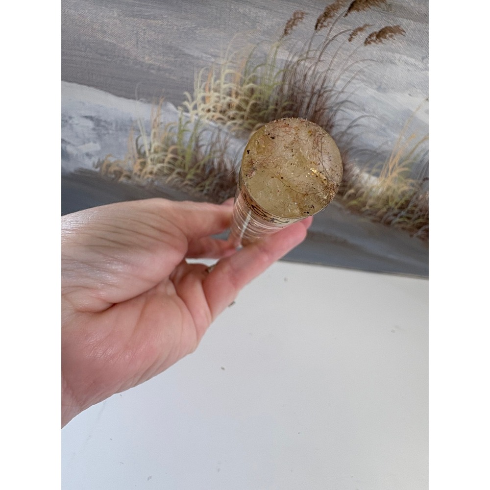 Vintage D.H. Lindberg Handcrafted Gold Silver Flake Acrylic Taper Candle 10.5" - Picture 9 of 10